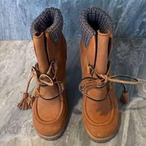 See By Chloe Tan Leather Winter Boots 8 1/2